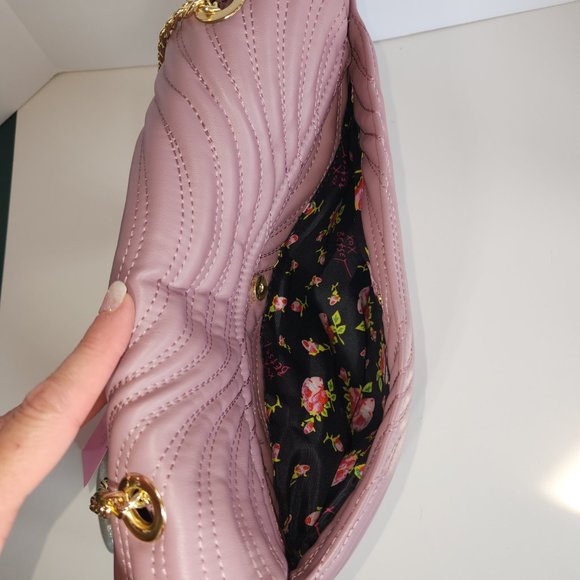 Betsey Johnson Pink Ciara Quilted Shoulder Bag - Picture 8 of 12